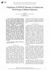 Research paper thumbnail of Adaptation of EPOCH Measure of Adolescent Well-being into Bahasa Indonesia