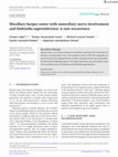 Research paper thumbnail of Maxillary herpes zoster with nasociliary nerve involvement and Klebsiella superinfection: A rare occurrence