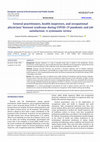 Research paper thumbnail of General practitioners, health inspectors, and occupational physicians' burnout syndrome during COVID-19 pandemic and job satisfaction: A systematic review