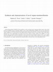 Research paper thumbnail of Synthesis and characterization of novel organo-montmorillonites