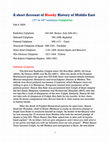 Research paper thumbnail of A short Account of Bloody History of Middle East ( 7 th to 19 th century) Caliphates