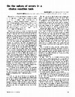 Research paper thumbnail of On the nature of errors choice reaction task
