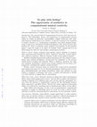 Research paper thumbnail of To play with feeling? the opportunity of aesthetics in computational musical creativity