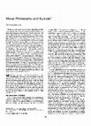 Research paper thumbnail of Moral Philosophy and Suicide