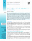 Research paper thumbnail of Filiation: A Historical Term the COVID-19 Outbreak Recalled in Turkey