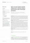 Research paper thumbnail of Self-concept explains gender differences in mental rotation performance after stereotype activation