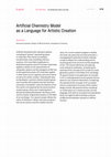 Research paper thumbnail of Artificial Chemistry Model as a Language for Artistic Creation