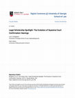 Research paper thumbnail of Legal Scholarship Spotlight: The Evolution of Supreme Court Confirmation Hearings