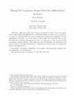 Research paper thumbnail of Relaxing Tax Competition through Public Good Differentiation