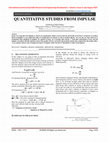 Research paper thumbnail of QUANTITATIVE STUDIES FROM IMPULSE