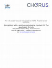Research paper thumbnail of Asymptotics with a positive cosmological constant. III. The quadrupole formula