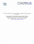 Research paper thumbnail of Evaporation of two-dimensional black holes