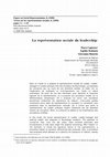 Research paper thumbnail of La représentation sociale du leadership