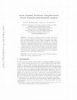 Research paper thumbnail of Stock Volatility Prediction Using Recurrent Neural Networks with Sentiment Analysis