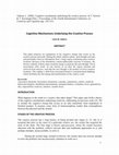 Research paper thumbnail of Cognitive Mechanisms Underlying the Creative Process