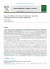 Research paper thumbnail of Research methods in L2 writing: Interdisciplinary approaches, cutting-edge methods, and practical applications