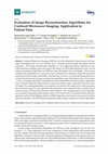 Research paper thumbnail of Evaluation of Image Reconstruction Algorithms for Confocal Microwave Imaging: Application to Patient Data