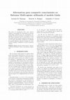 Research paper thumbnail of Alternativas para compartir conocimiento en Sistemas Multi-agente utilizando el modelo Linda