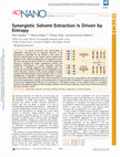 Research paper thumbnail of Synergistic Solvent Extraction Is Driven by Entropy