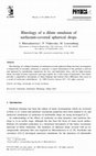 Research paper thumbnail of Rheology of a dilute emulsion of surfactant-covered spherical drops