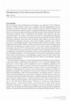Research paper thumbnail of Introduction to Post-Keynesian Growth Theory