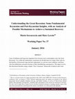 Research paper thumbnail of Understanding the Great Recession: Some Fundamental Keynesian and Post-Keynesian Insights, with an Analysis of Possible Mechanisms to Achieve a Sustained Recovery