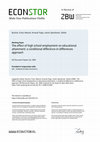 Research paper thumbnail of The Effect of High School Employment on Educational Attainment: A Conditional Difference-in-Differences Approach