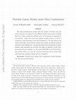Research paper thumbnail of Partially Linear Models Under Data Combination