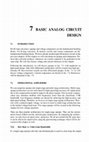 Research paper thumbnail of Basic Analog Circuit Design