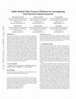 Research paper thumbnail of Multi-modal video forensic platform for investigating post-terrorist attack scenarios