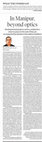 Research paper thumbnail of In Manipur, beyond optics