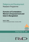 Research paper thumbnail of Domains of contestation: Women's empowerment and Islam in Bangladesh