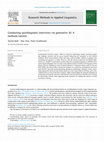 Research paper thumbnail of Conducting sociolinguistic interviews via generative AI: A methods tutorial