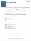 Research paper thumbnail of Intricate critical turn: changing geographical knowledge production in an authoritarian context
