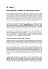 Research paper thumbnail of Philosophical Architect of Consciousness: Designing Meaning and Memory in the Technological Age