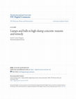 Research paper thumbnail of Lumps and balls in high-slump concrete: reasons and remedy