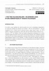 Research paper thumbnail of « The two old bachelors » de Edward Lear: étude sémantique et traductologique