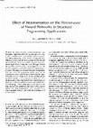 Research paper thumbnail of Effect of Representation on the Performance of Neural Networks in Structural Engineering Applications