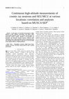 Research paper thumbnail of Continuous High-Altitude Measurements of Cosmic Ray Neutrons and SEU/MCU at Various Locations: Correlation and Analyses Based-On MUSCA SEP$^{3}$