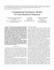 Research paper thumbnail of Computational intelligence models for solar radiation prediction
