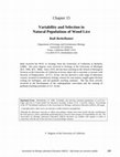 Research paper thumbnail of Variability and Selection in Natural Populations of Wood Lice