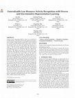 Research paper thumbnail of Generalizable Low-Resource Activity Recognition with Diverse and Discriminative Representation Learning