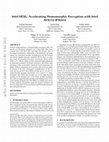 Research paper thumbnail of Intel HEXL: Accelerating Homomorphic Encryption with Intel AVX512-IFMA52
