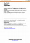 Research paper thumbnail of Homeless women: still being failed yet striving to survive - summary
