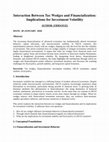 Research paper thumbnail of Interaction Between Tax Wedges and Financialization: Implications for Investment Volatility