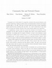 Research paper thumbnail of Community Size and Network Closure