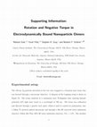 Research paper thumbnail of Rotation and Negative Torque in Electrodynamically Bound Nanoparticle Dimers