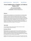 Research paper thumbnail of From Chalkboards to Chatbots: AI's Role in Modern ELT