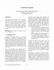 Research paper thumbnail of Group role assignment