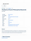 Research paper thumbnail of The Etyma of Xunzi's Philosophical Keywords